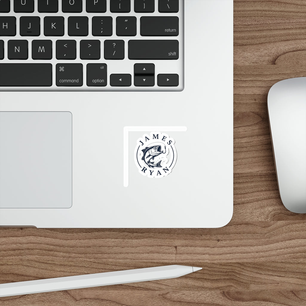 Personalized Fishing Logo Die-Cut Sticker — James Ryan Fish Design