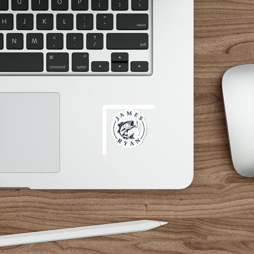 Personalized Fishing Logo Die-Cut Sticker — James Ryan Fish Design
