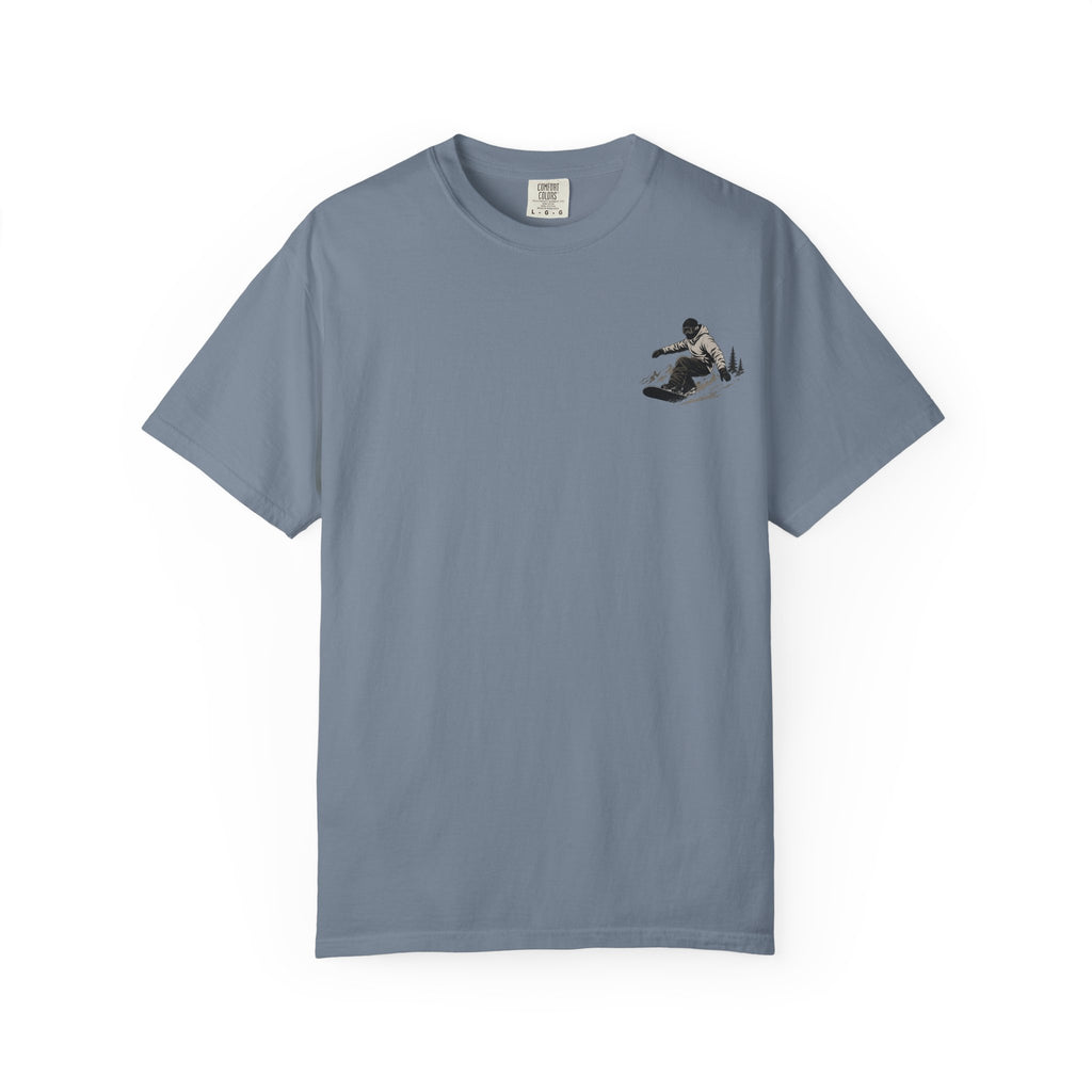 Snowboarder Personalized T-Shirt — 'James Ryan' Back Graphic