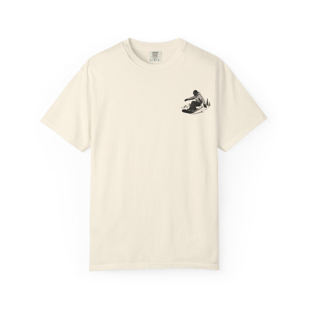 Snowboarder Personalized T-Shirt — 'James Ryan' Back Graphic