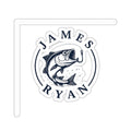 Personalized Fishing Logo Die-Cut Sticker — James Ryan Fish Design